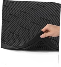  Heavy Duty Rubber Floor Mat, 47.24''x 35.43'' Durable Raised Drainage Mat