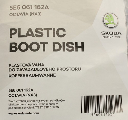 Revestimiento de maletero de goma dura genuino Skoda Octavia 2020-on 5E6061162A - Imagen 4 de 4