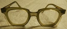 Vintage Safety Glasses Frames ONLY Eyewear P16MZ87 Horn-Rimmed G-Men Style