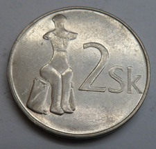 Slowakei  2 Kronen, 1993  ## Kof9-5G