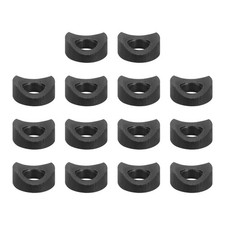 50Pcs, Plastic Round Washers 5mmx12mmx3mm Black PE Concave Washer