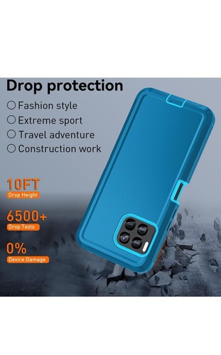 for T-Mobile Case, Heavy Duty Defender Case Dustproof Revvl 7 5G Turquoise - Picture 6 of 7