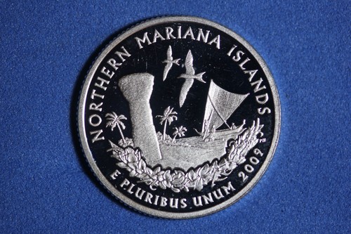 2009 S PROOF SILVER "NORTHERN MARIANA ISLANDS" WASHINGTON QUARTER #K55294 - Picture 2 of 2
