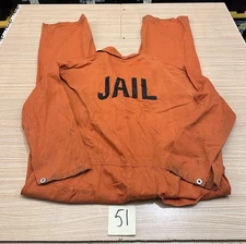 Vintage GCA Jail Orange Jumpsuit Prison Inmate Prisoner Sz 48
