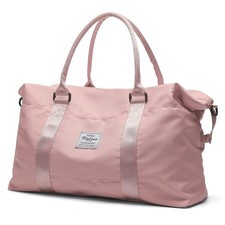 Travel Duffel Bag, Carry On Overnight Weekender Bags for Women Large, A1-Pink