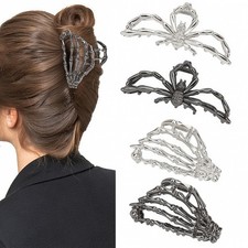 KIUEZIR 4PCS Large Spider Metal Hair Claw Clips, Gothic Multicolor