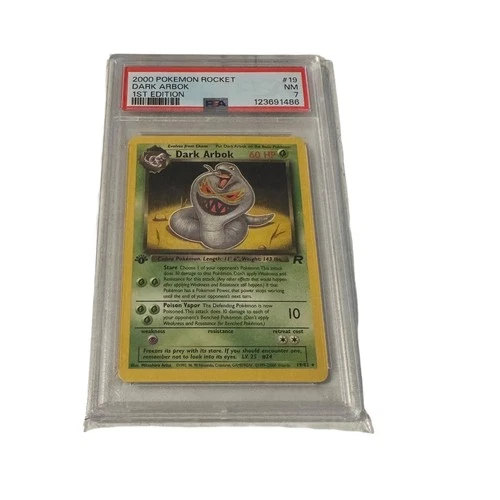 2000 PSA 7 Pokemon Dark Arbok 1st Edition Rocket #19 Graded