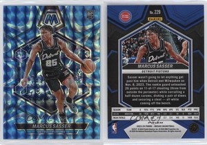 2023-24 Panini Mosaic Rookies Reactive Blue Prizm Marcus Sasser #229 Rookie RC