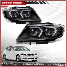 Black Led Drl Switchback Hid Projector Headlights For 07-12 Bmw 328i 335i 4dr Black Led Drl Switchback Hid Projector Headlights For 07-12 Bmw 328i 335i 4dr