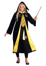NWOT  Harry Potter Deluxe Hufflepuff Robe Costume for Women  XL