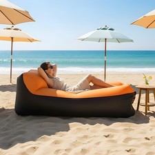 Lazy Outdoor Inflatable Lounger Air Sofa Bed Portable Camping Chair Beach Bag UK