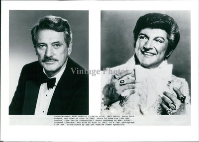 1990 Rock Hudson Devlin Connection Nbc Series Celebrity Wirephoto Vintage 5x7