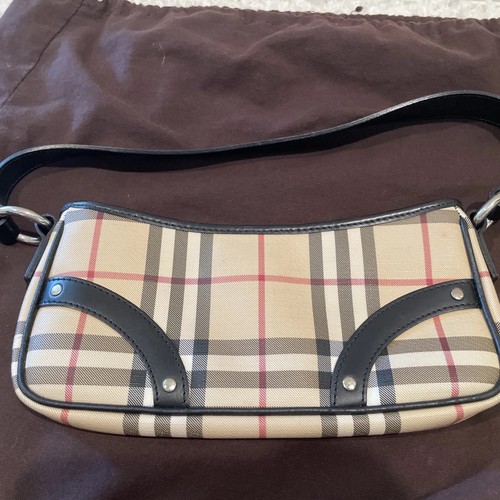 Authentic Burberry Leather Clutch Bag with Leather Strap- 40255715