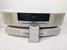 Bose Wave Music System White AWRCC1 w/ Multi-CD Changer  Remote Tested MINT