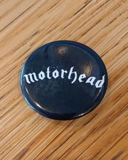 Motorhead Small Black With White Lettering Collectors Pin Vintage Heavy Metal