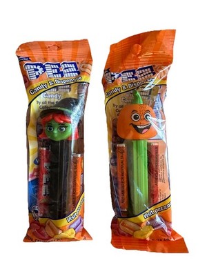 PEZ Candy Halloween Lot of 2 - Witch and Pumpkin - New and Unopened