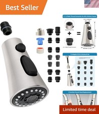 Universal Kitchen Faucet Head Replacement - 3 Spray Modes with Easy Install Kit
