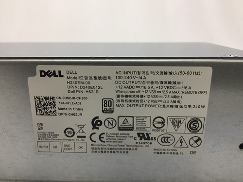 Dell Optiplex 3050 5050 7050 MT H240EM-00 D240E012L 0H62JR 240W Netzteil - Bild 7 von 7