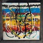 Contemporary Original Abstract Art Acrylic Painting Latino Expressionist Artist