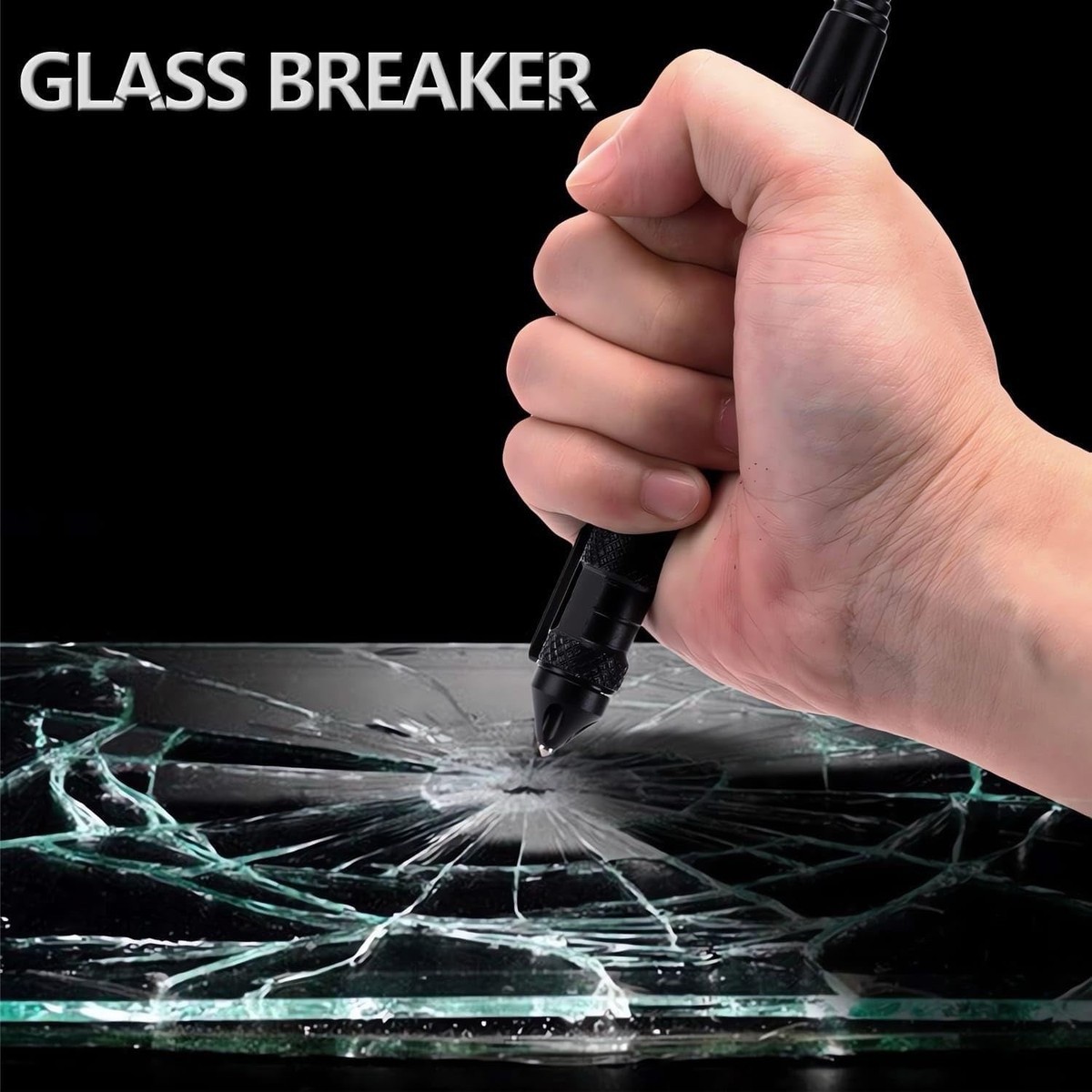 SALE Tactical Pen Aluminum Self Defense with Glass Breaker Pen Writing Black EDC