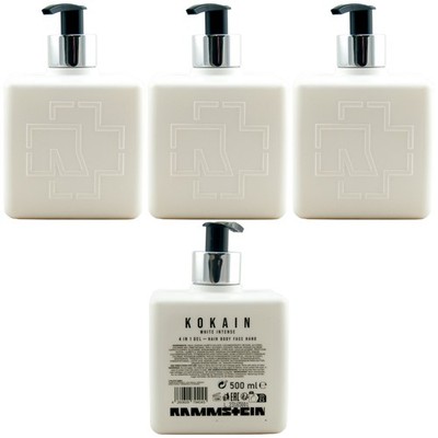 Rammstein WHITE INTENSE 4in1 Duschgel 3 x 500ml Körper - Gesicht - Haare - Hände