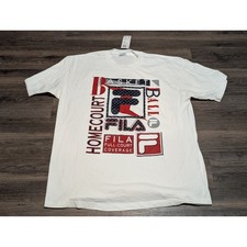 Vintage FILA Basketball Homecourt Full Court Coverage T Shirt XL MADE IN USA