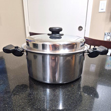 Saladmaster Versa Tec 7 Qt Stainless Steel Stockpot with Lid, Double Handle