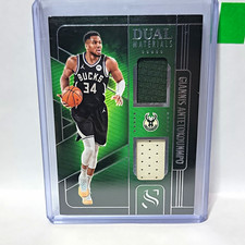 Panini 2024-25 Silhouette Dual Materials Giannis Antetokounmpo Bucks DMA-GIA