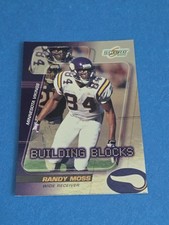 RANDY MOSS  - 2000 SCORE FOOTBALL - BUILDING BLOCKS  INSERT CARD #BB04