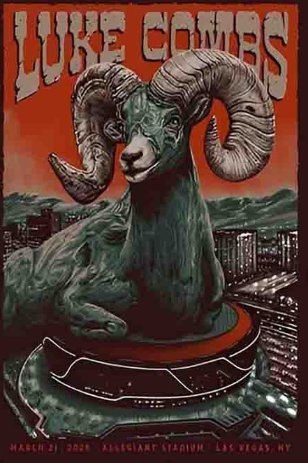 Luke Combs March 21 2026 Allegiant Stadium Las Vegas, NV Poster | eBay