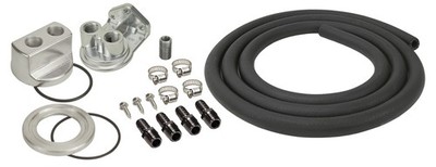 Derale Engine Oil Filter Remote Mounting Kit 15716; Top Ports, 13/16-16, 1/2 NPT