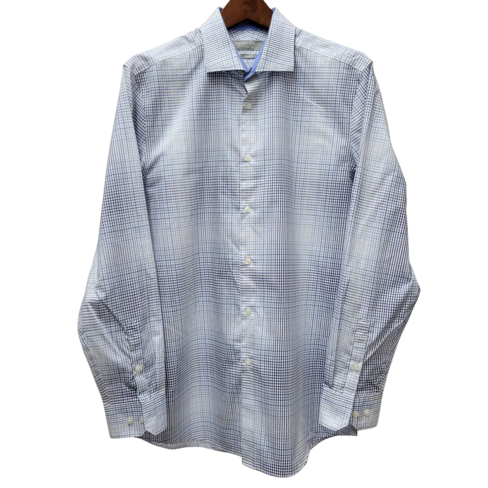 Perry Ellis Premium Men's Slim-Fit Plaid Dress Shirt Size 16 34-35 NWOT Lot Of 3 - Image 3 of 4