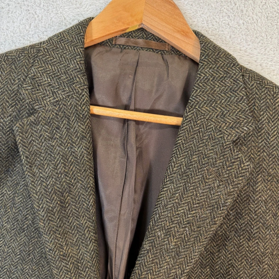 Chaqueta Blazer TAILORBYRD MOON Lana Para Hombres 46S Espiga Tweed Informal Preppy Usada en Excelente Condición Foto 2 de 4