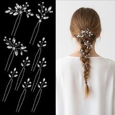 9 PCS Bride Wedding Hair Pins, Rhinstones Bride Hair Pins Bridal Crystal Hair...
