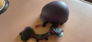 USED ADULT UNISEX Red Asylum Snowboard Helmet Purple size S 55-57 cm