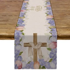 13x72 Inch He Is Resin Table Runner Easter Jesus Ressurrection Dining Room Decor