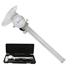 12" DIAL CALIPER, HARDENED STAINLESS STEEL, SATIN FINISH with Case
