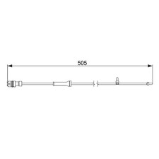 Warnkontakt, Bremsbelagverschleiß Hinten Bosch für Porsche Cayman 987  R 3.4