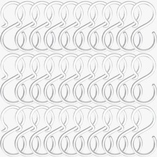 30 Pack 2.5 Inch Acrylic for Hanging Baby Headband Hair Transparent S Hook