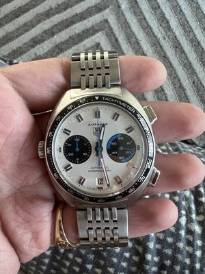 TAG HEUER AUTAVIA Chrono - 43mm White Panda Dial Watch - CY2110