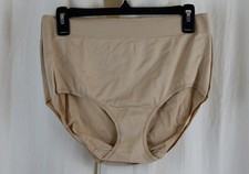3 PACK Vanity Fair Women's No Pinch No Show Seamless Underwear Beige Size XL