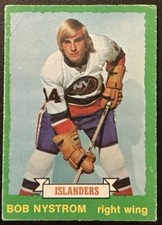 1973-74 OPC #202 BOB NYSTROM ROOKIE CARD NEW YORK ISLANDERS!!!. rookie card picture