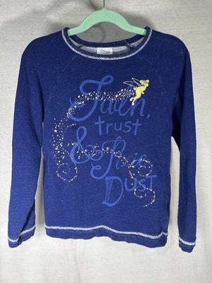 Disney Tinkerbell Girls Pullover Sweatshirt Faith Trust & Pixie Dust 5/6
