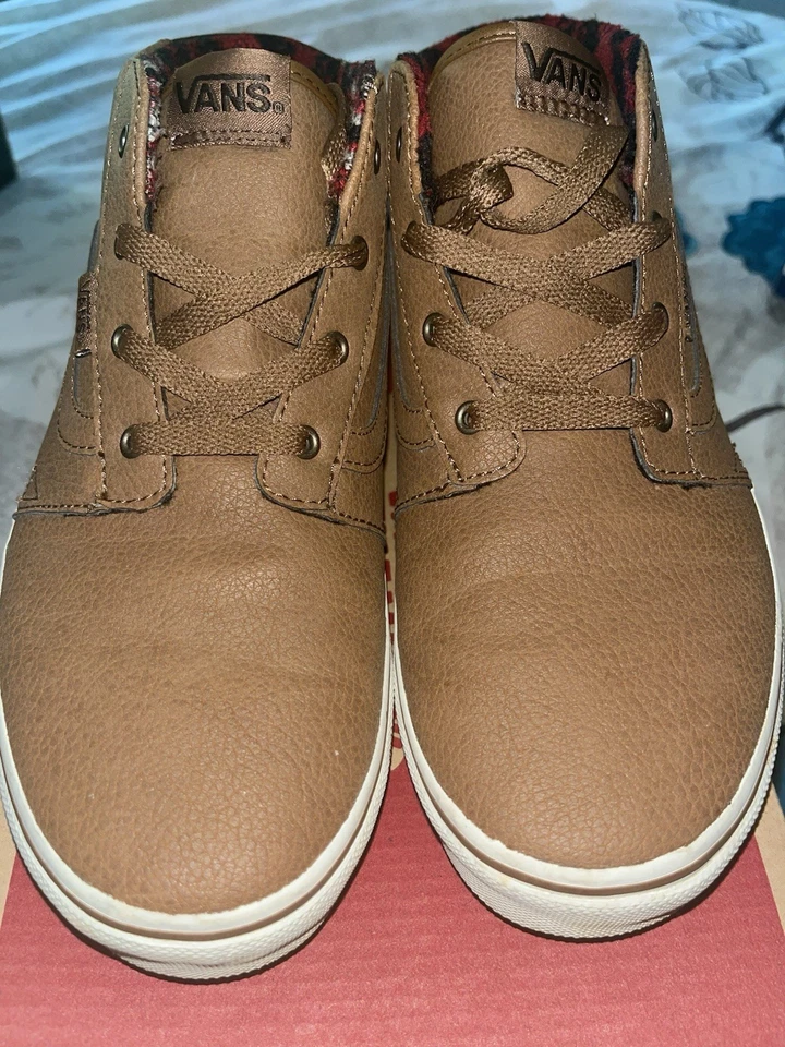 Vans Chapman Zapato de Patinaje Medio Punta Redonda Cuero Juvenil Talla 6Y Dachshund/Negro Foto 2 de 4