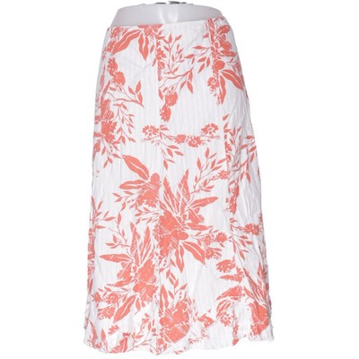 Marks & Spencer, Rock, Größe: 42, model: 6687 175, Weiß/Rot, Leinen/Viskose #pGU