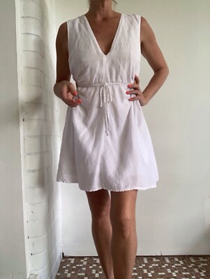 Bec + bridge White Linen Dress Size 10 Resort Wear Beach Summer | eBay  Australia