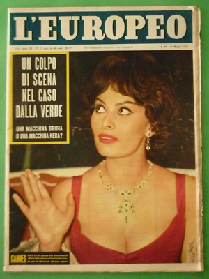 SOFIA LOREN L'EUROPEO 21/1959 FRANK FRIGENTI-ORIANA FALLACI-DALAI LAMA-LA BEGUM