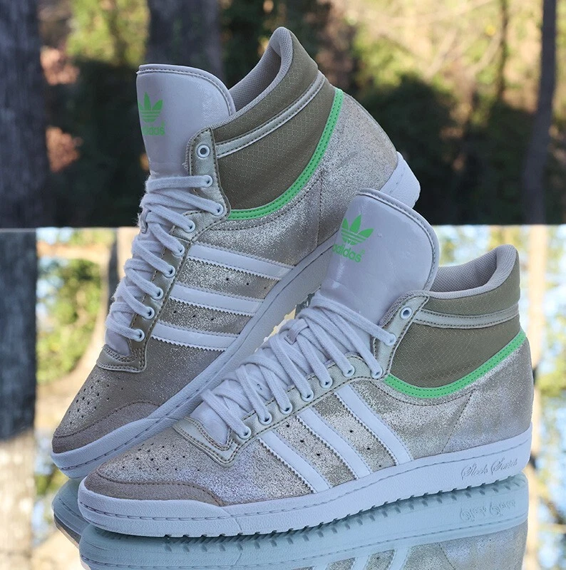 Adidas Originals Top Ten Hi Elegante Donna Taglia 8.5 Oro Bianco Verde G51442 - Immagine 4 di 4