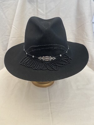 Cheyenne Hughes Hat Comp Panama Hat wide brim Fedora, 100% Wool 6 3/4 USA unisex