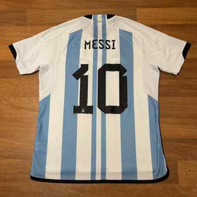 ARGENTINA ADIDAS 2022 WC FOOTBALL SOCCER HOME JERSEY #10 MESSI